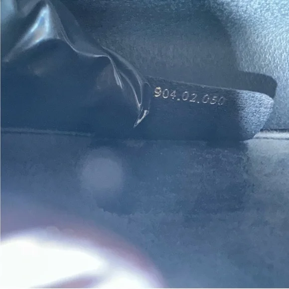 GUCCI GG Canvas Shoulder Bag PVC Leather Gray Navy - Picture 8 of 11